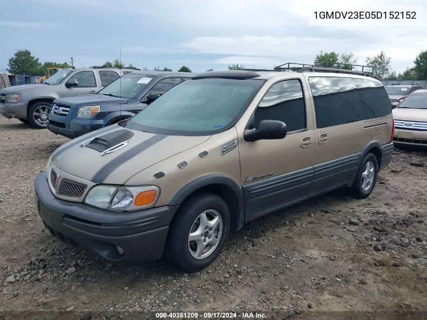 2005 Pontiac Montana M16 W/1Sa Pkg. VIN: 1GMDV23E05D152152 Lot: 40351209