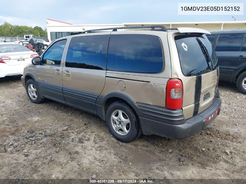 2005 Pontiac Montana M16 W/1Sa Pkg. VIN: 1GMDV23E05D152152 Lot: 40351209