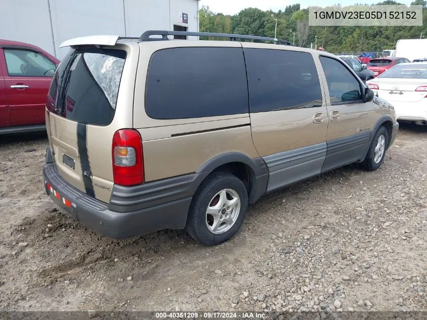 2005 Pontiac Montana M16 W/1Sa Pkg. VIN: 1GMDV23E05D152152 Lot: 40351209