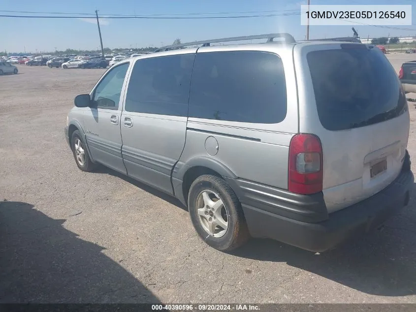 2005 Pontiac Montana M16 W/1Sa Pkg. VIN: 1GMDV23E05D126540 Lot: 40390596