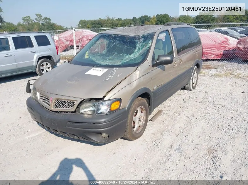 2005 Pontiac Montana VIN: 1GMDV23E25D120481 Lot: 40692540