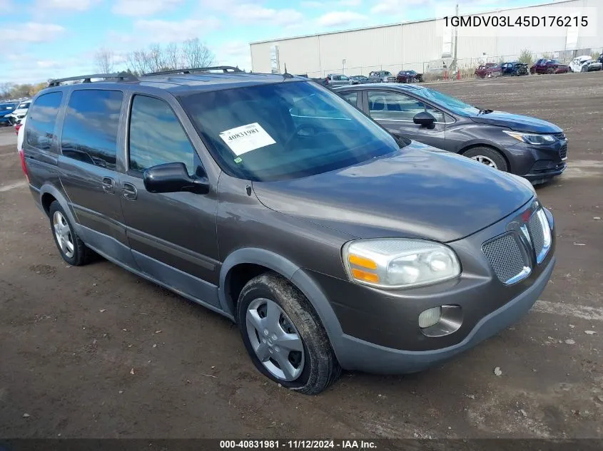 2005 Pontiac Montana Sv6 Fwd VIN: 1GMDV03L45D176215 Lot: 40831981