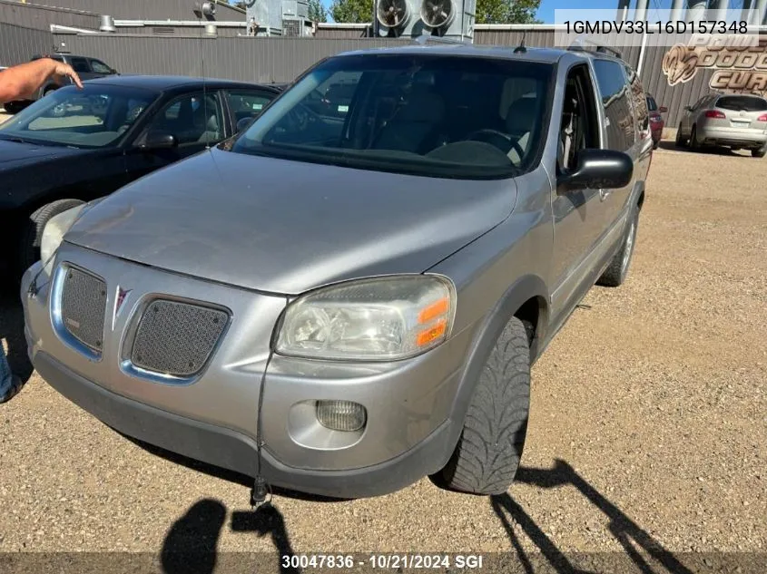 2006 Pontiac Montana Sv6 VIN: 1GMDV33L16D157348 Lot: 30047836