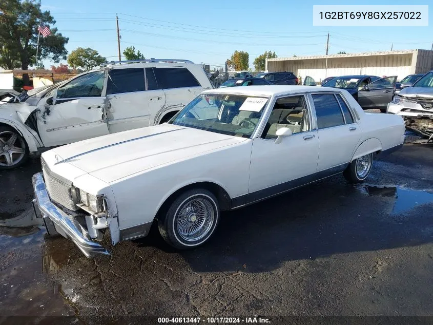 1986 Pontiac Parisienne Brougham VIN: 1G2BT69Y8GX257022 Lot: 40613447