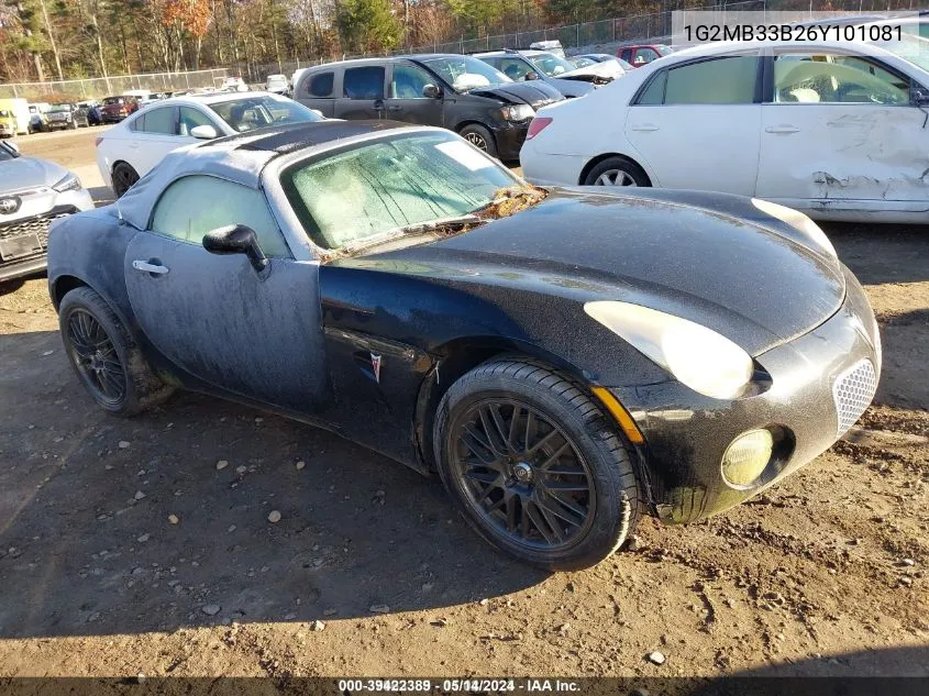 2006 Pontiac Solstice VIN: 1G2MB33B26Y101081 Lot: 39422389