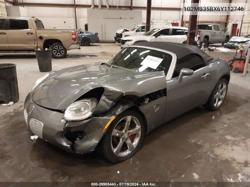 2006 Pontiac Solstice VIN: 1G2MB35BX6Y112746 Lot: 39905443