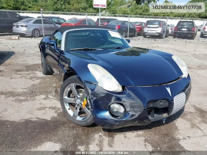 2006 Pontiac Solstice VIN: 1G2MB33B46Y107738 Lot: 40312452