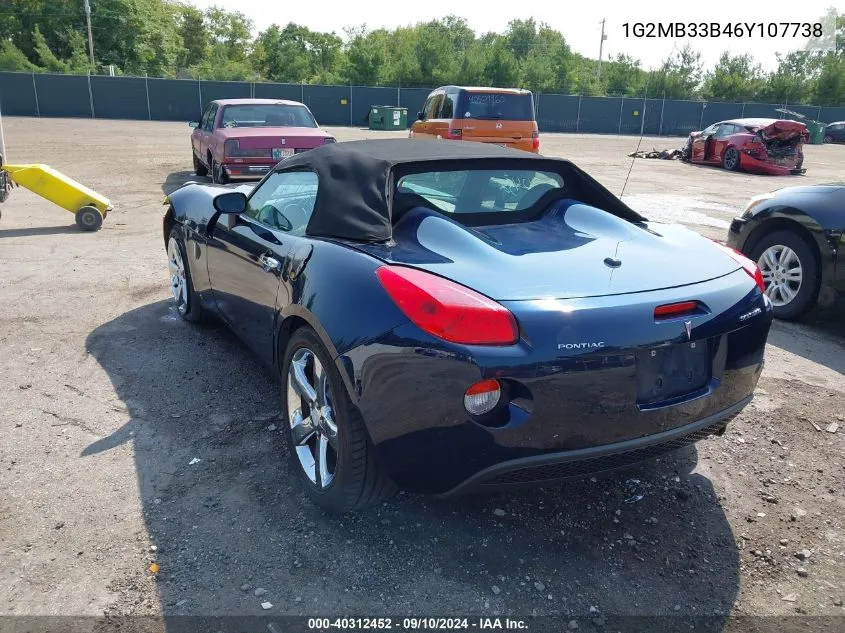 2006 Pontiac Solstice VIN: 1G2MB33B46Y107738 Lot: 40312452