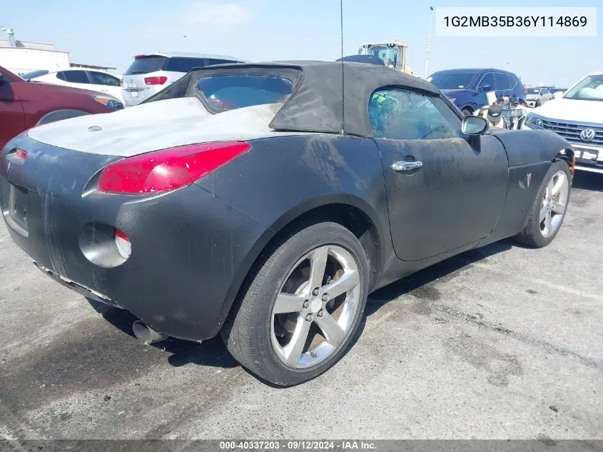 1G2MB35B36Y114869 2006 Pontiac Solstice