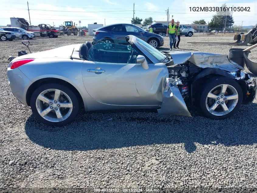 2006 Pontiac Solstice VIN: 1G2MB33B16Y105042 Lot: 40338102