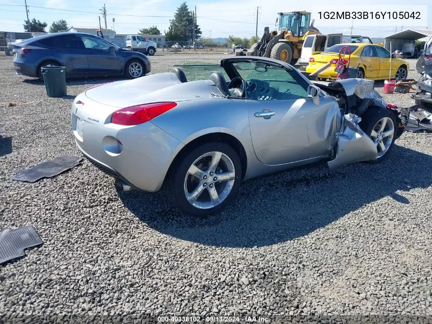 2006 Pontiac Solstice VIN: 1G2MB33B16Y105042 Lot: 40338102