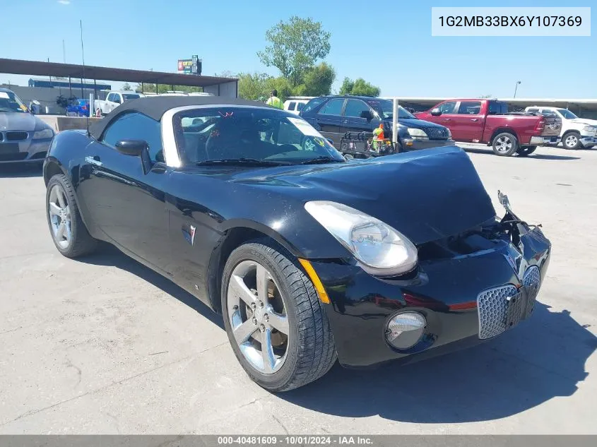 2006 Pontiac Solstice VIN: 1G2MB33BX6Y107369 Lot: 40481609