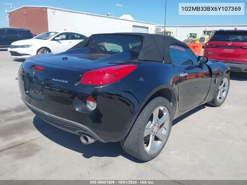 2006 Pontiac Solstice VIN: 1G2MB33BX6Y107369 Lot: 40481609