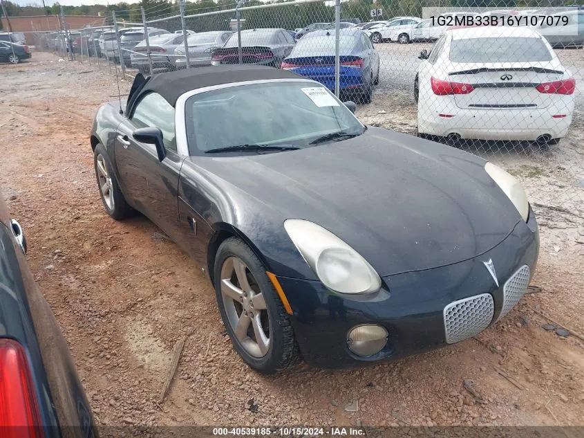 2006 Pontiac Solstice VIN: 1G2MB33B16Y107079 Lot: 40539185