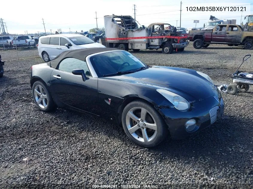 2006 Pontiac Solstice VIN: 1G2MB35BX6Y120121 Lot: 40666241