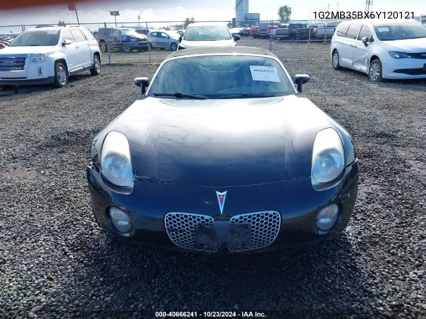 2006 Pontiac Solstice VIN: 1G2MB35BX6Y120121 Lot: 40666241