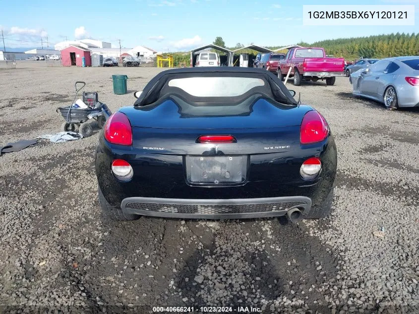 2006 Pontiac Solstice VIN: 1G2MB35BX6Y120121 Lot: 40666241