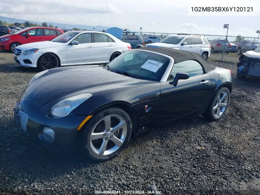 2006 Pontiac Solstice VIN: 1G2MB35BX6Y120121 Lot: 40666241