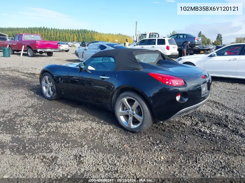 2006 Pontiac Solstice VIN: 1G2MB35BX6Y120121 Lot: 40666241