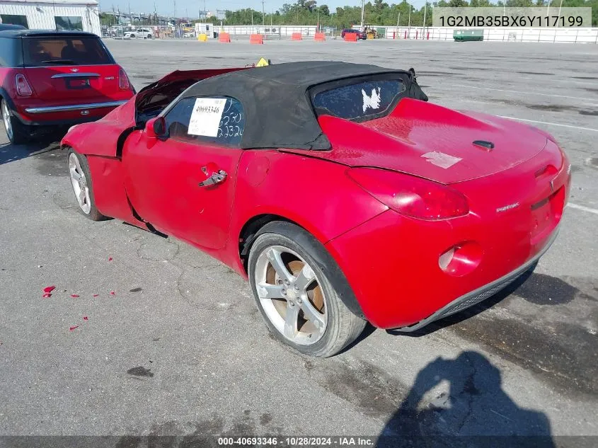 2006 Pontiac Solstice VIN: 1G2MB35BX6Y117199 Lot: 40693346