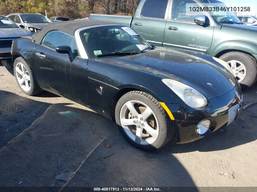 2006 Pontiac Solstice VIN: 1G2MB33B46Y101258 Lot: 40817913