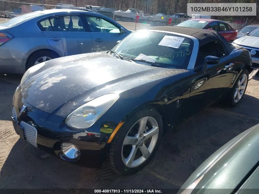 2006 Pontiac Solstice VIN: 1G2MB33B46Y101258 Lot: 40817913