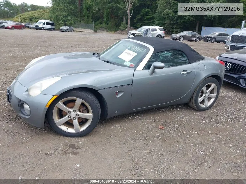 2007 Pontiac Solstice Gxp VIN: 1G2MG35XX7Y129206 Lot: 40409610