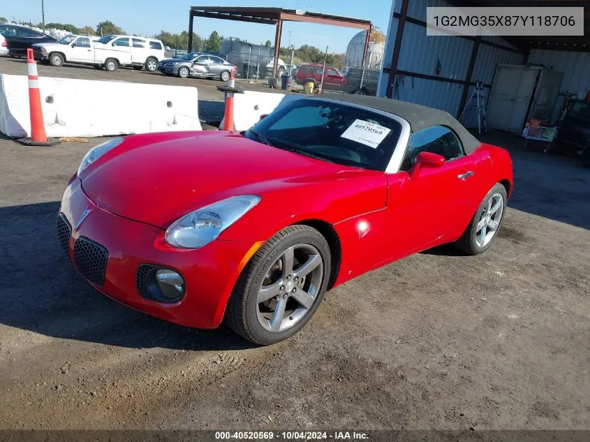 1G2MG35X87Y118706 2007 Pontiac Solstice Gxp