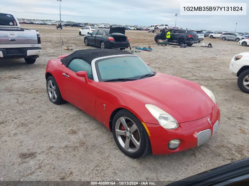 2007 Pontiac Solstice VIN: 1G2MB35B97Y131824 Lot: 40599164