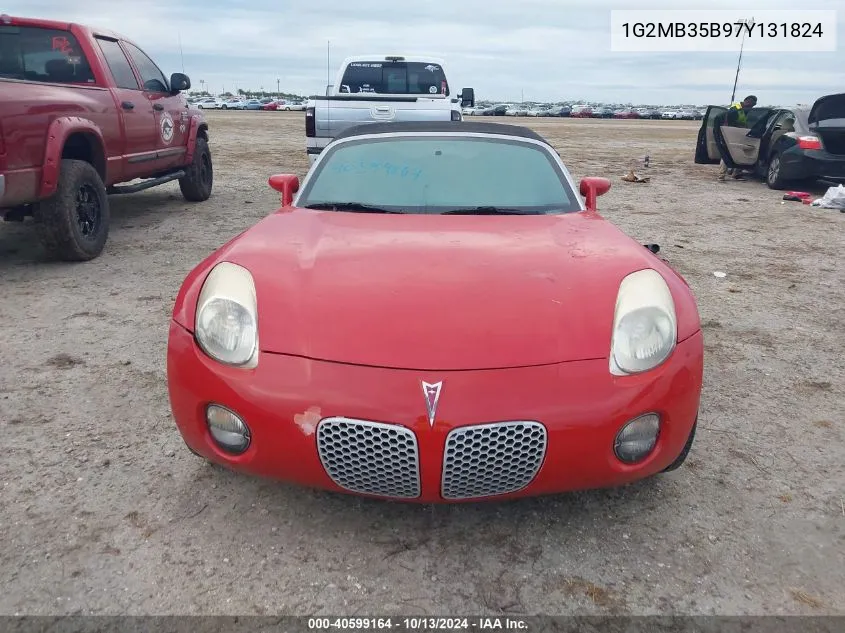 2007 Pontiac Solstice VIN: 1G2MB35B97Y131824 Lot: 40599164