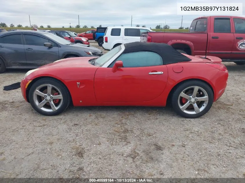 2007 Pontiac Solstice VIN: 1G2MB35B97Y131824 Lot: 40599164