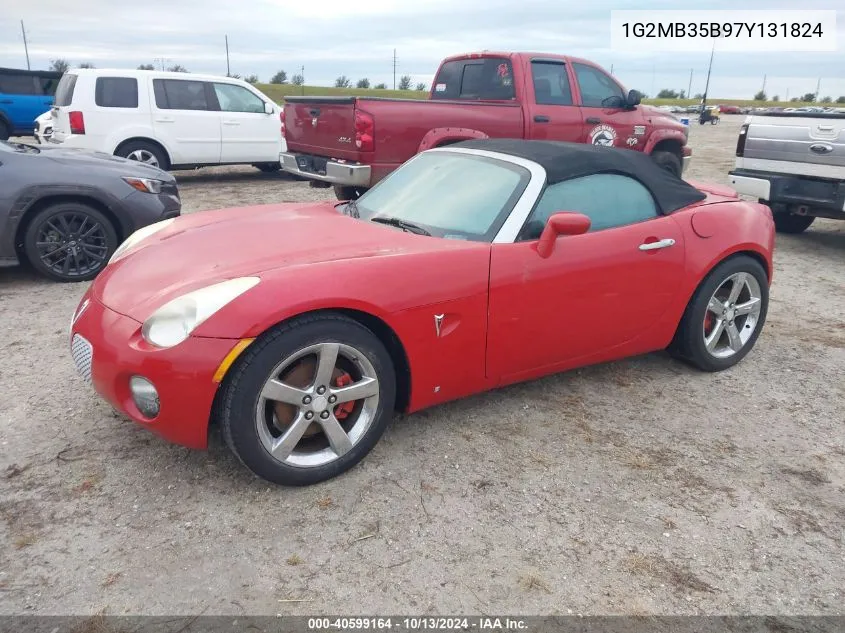 2007 Pontiac Solstice VIN: 1G2MB35B97Y131824 Lot: 40599164