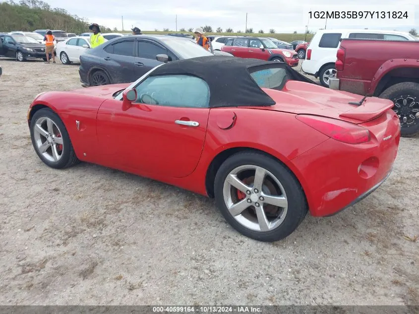 2007 Pontiac Solstice VIN: 1G2MB35B97Y131824 Lot: 40599164