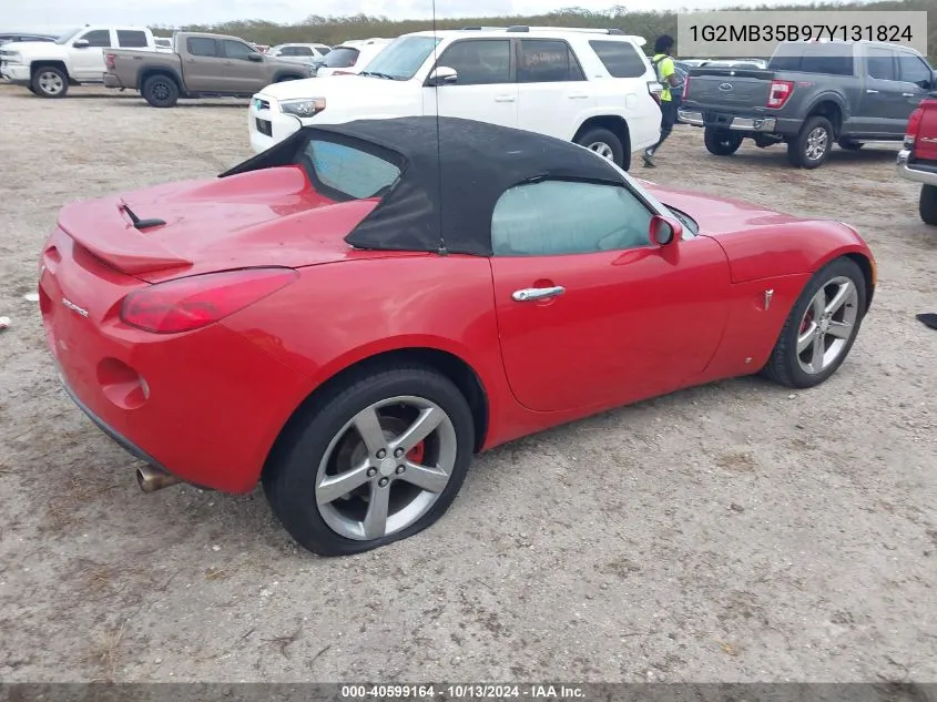 2007 Pontiac Solstice VIN: 1G2MB35B97Y131824 Lot: 40599164