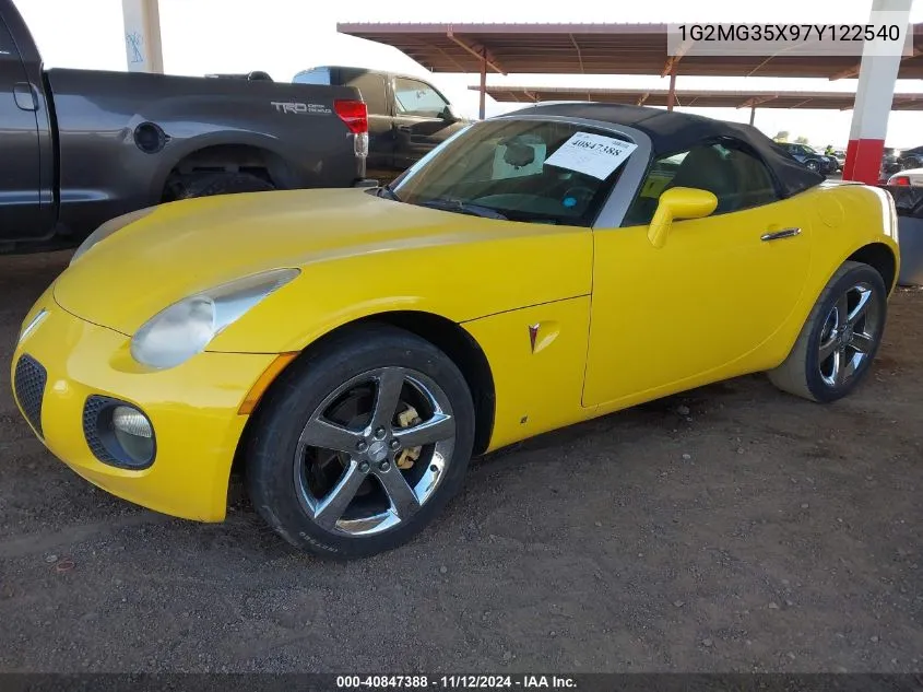 2007 Pontiac Solstice Gxp VIN: 1G2MG35X97Y122540 Lot: 40847388