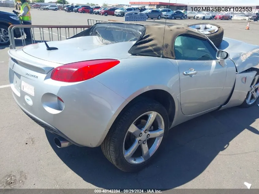 2008 Pontiac Solstice VIN: 1G2MB35B08Y102553 Lot: 40142394