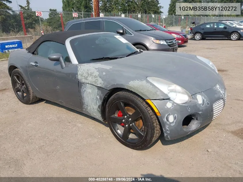 2008 Pontiac Solstice VIN: 1G2MB35B58Y120272 Lot: 40288748