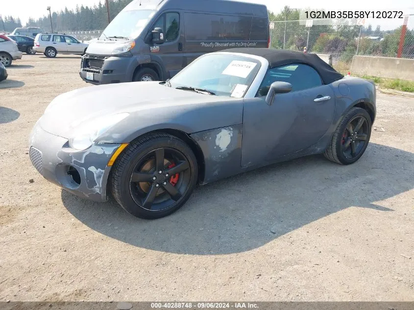 2008 Pontiac Solstice VIN: 1G2MB35B58Y120272 Lot: 40288748