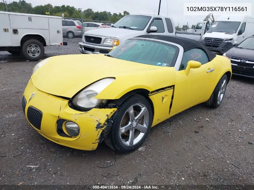 2008 Pontiac Solstice Gxp VIN: 1G2MG35X78Y116561 Lot: 40413534