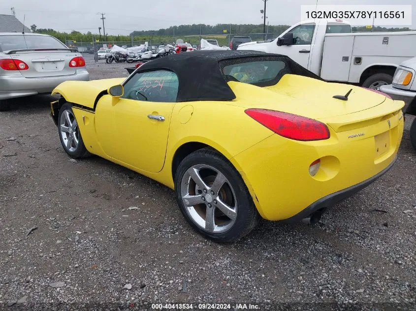 2008 Pontiac Solstice Gxp VIN: 1G2MG35X78Y116561 Lot: 40413534