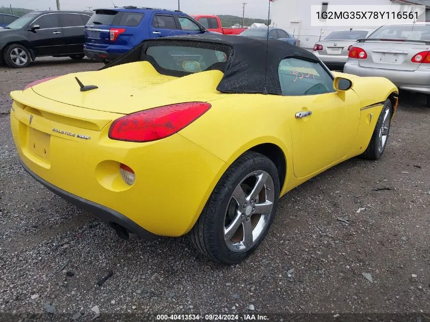 2008 Pontiac Solstice Gxp VIN: 1G2MG35X78Y116561 Lot: 40413534