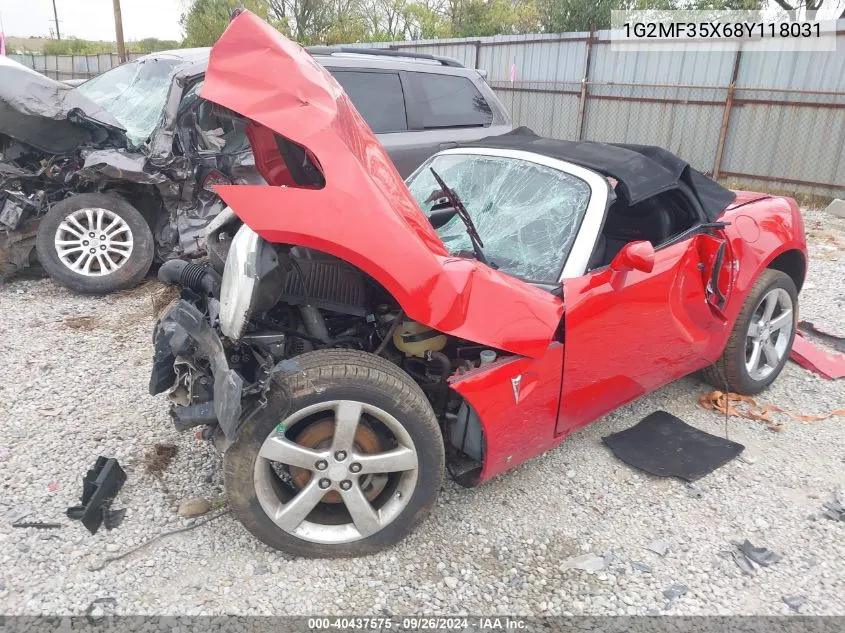 2008 Pontiac Solstice Gxp VIN: 1G2MF35X68Y118031 Lot: 40437575