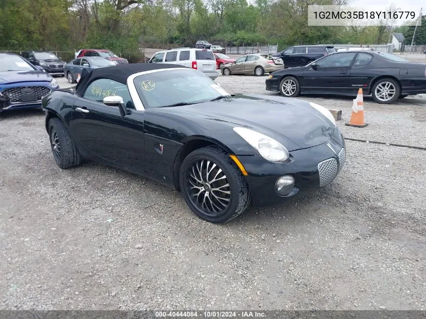 2008 Pontiac Solstice VIN: 1G2MC35B18Y116779 Lot: 40444084