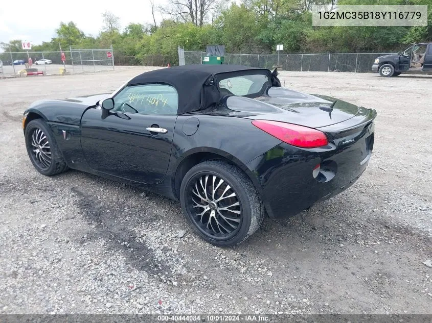 2008 Pontiac Solstice VIN: 1G2MC35B18Y116779 Lot: 40444084