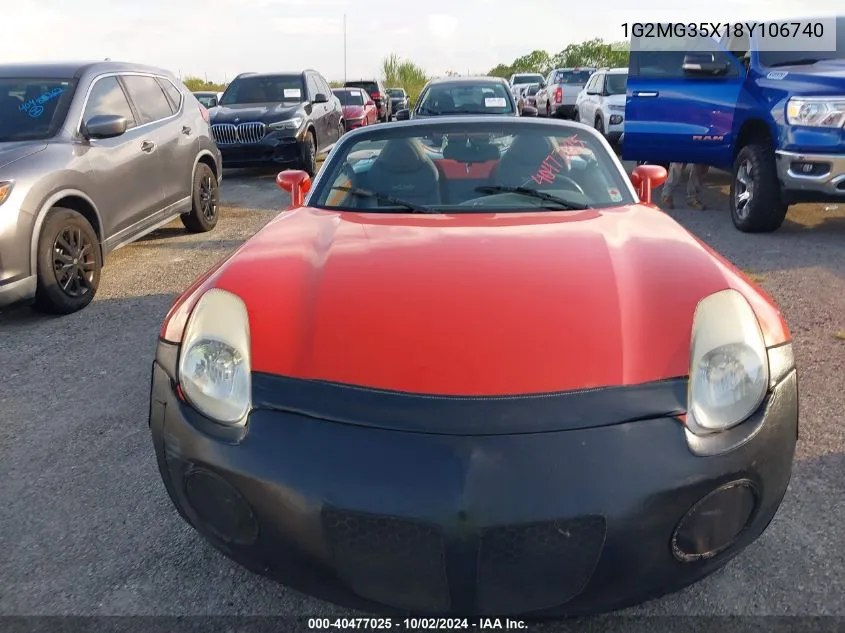 2008 Pontiac Solstice Gxp VIN: 1G2MG35X18Y106740 Lot: 40477025