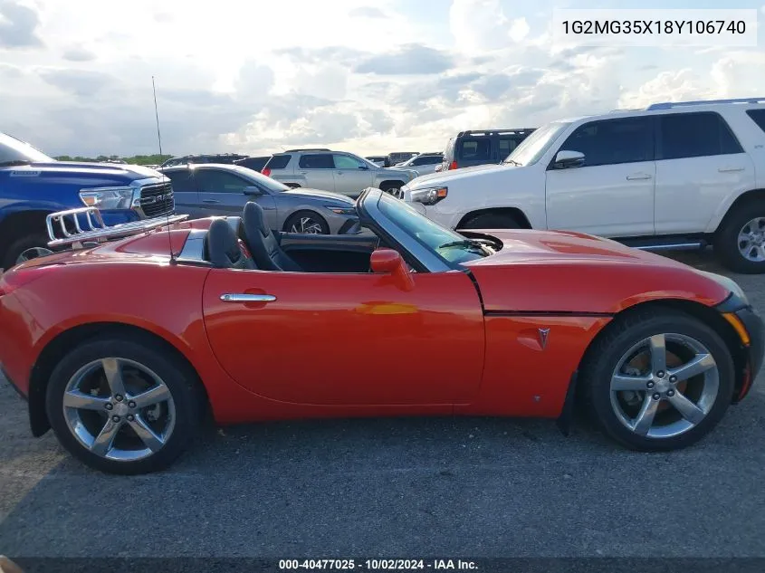 2008 Pontiac Solstice Gxp VIN: 1G2MG35X18Y106740 Lot: 40477025