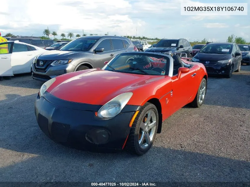 2008 Pontiac Solstice Gxp VIN: 1G2MG35X18Y106740 Lot: 40477025