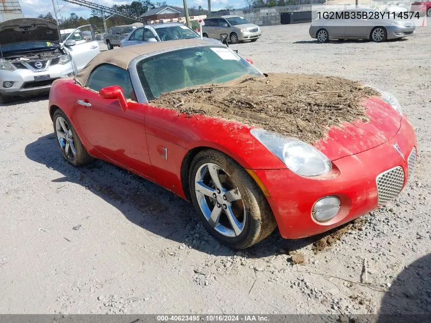 1G2MB35B28Y114574 2008 Pontiac Solstice