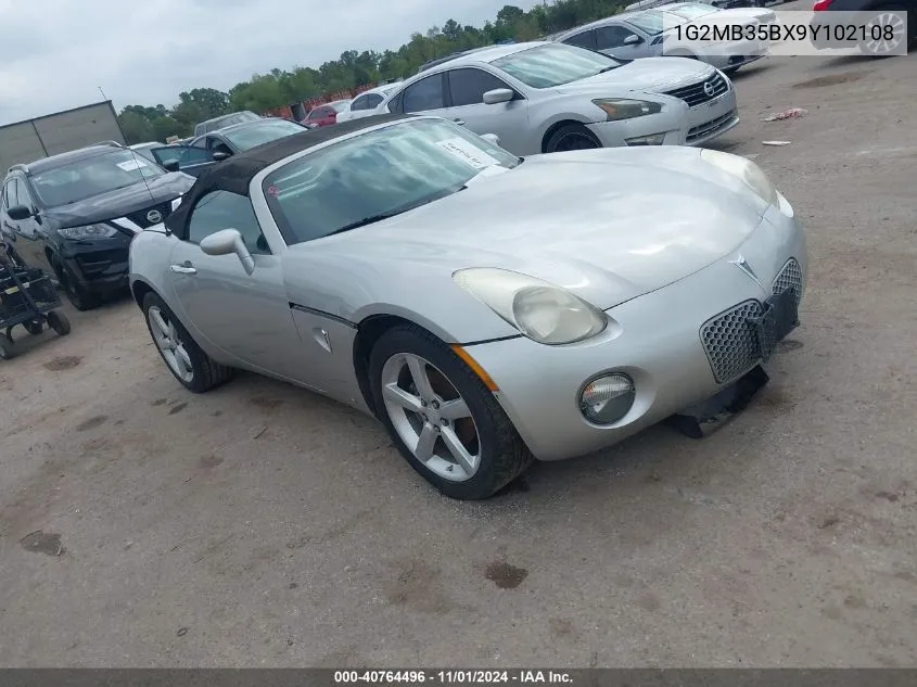 2009 Pontiac Solstice VIN: 1G2MB35BX9Y102108 Lot: 40764496