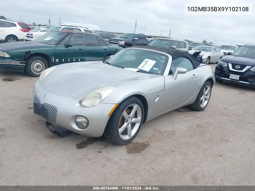 2009 Pontiac Solstice VIN: 1G2MB35BX9Y102108 Lot: 40764496